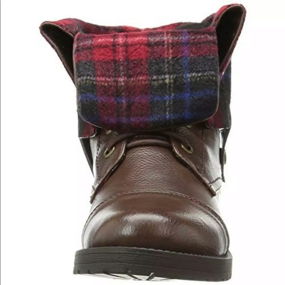 Penny loves Kenny Devon lace up brown plaid boots - Picture 3 of 8